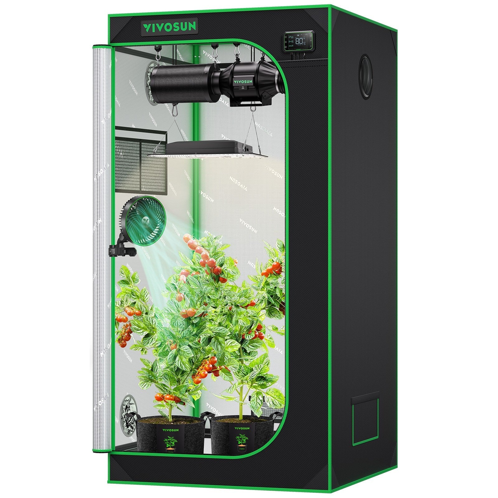 Vivosun Grow Tent 2.7x2.7 S276, 1-2 Plants Use Vivosun