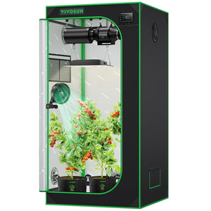 Vivosun Grow Tent 2.7x2.7 S276, 1-2 Plants Use Vivosun