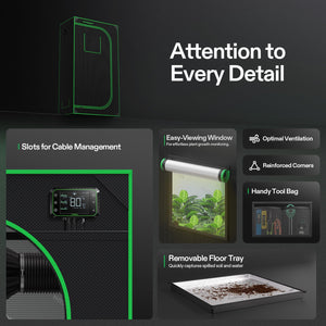 Vivosun Grow Tent 2x3 S326, 1-2 Plants Use Vivosun