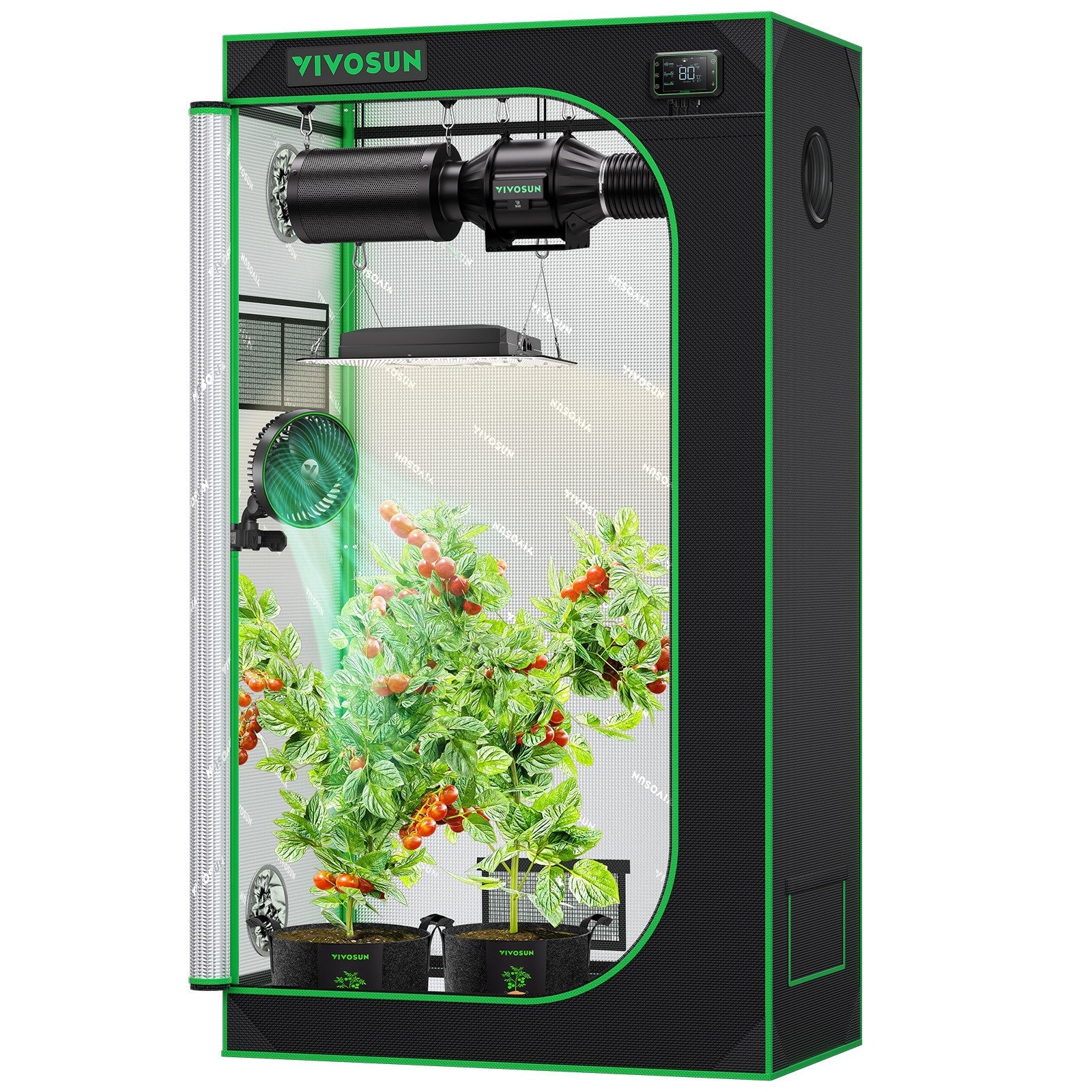 Vivosun Grow Tent 2x3 S326, 1-2 Plants Use Vivosun