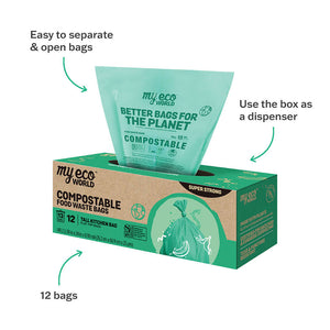 Compostable Food Waste Bags - 13 Gal MyEcoWorld