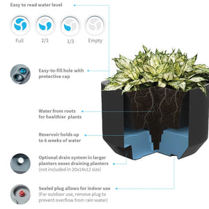 Crescent Garden Self-Watering Mod Planter Crescent Garden