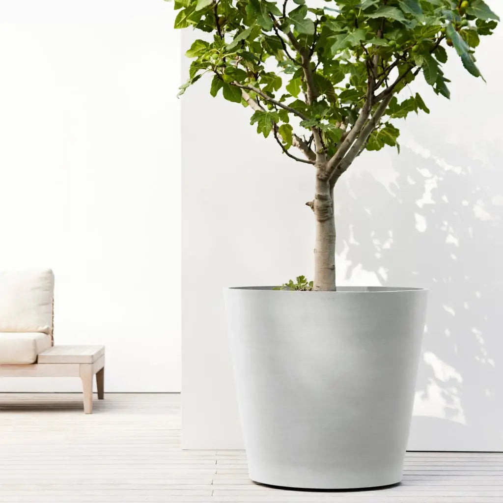 Ecopots Amsterdam Medium Round Planter with Wheels Ecopots