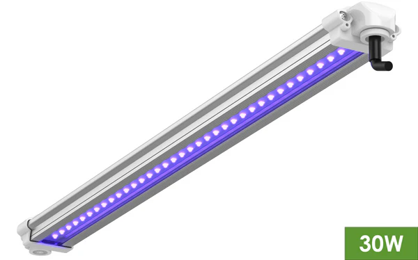 TotalGrow UVA 30W LED grow light bar with 385nm spectrum for enhanced plant quality and hardening, IP65 waterproof, ETL certified