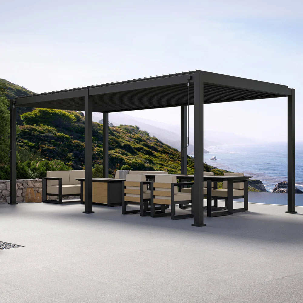 Mirador 111DA 10'x20' White Pergola -Orenza Living