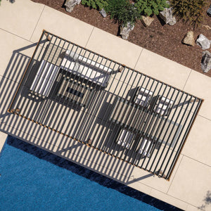 MIRADOR 111S 10'x20' CHERRY OAK PERGOLA-Orenza Living