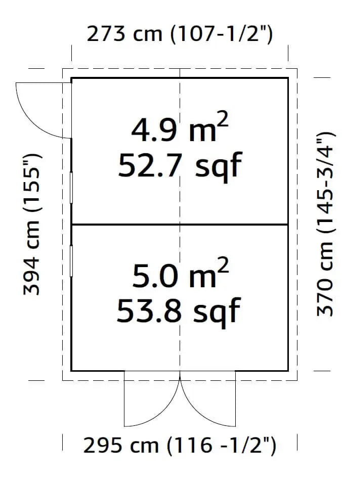 Palmako Dan 9x12 Wood Shed Kit Palmako