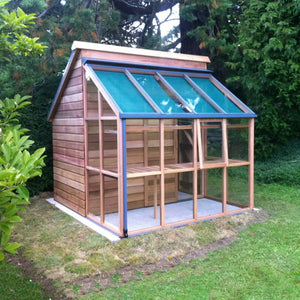 Gabriel Ash Classic Grow & Store Greenhouse Kit with Tempered Glass Panels and Red Cedar Wood Frame Gabriel Ash