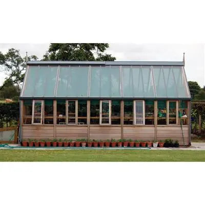Gabriel Ash Wisley Series Greenhouse Kit with Tempered Glass Panels and Red Cedar Wood Frame Gabriel Ash