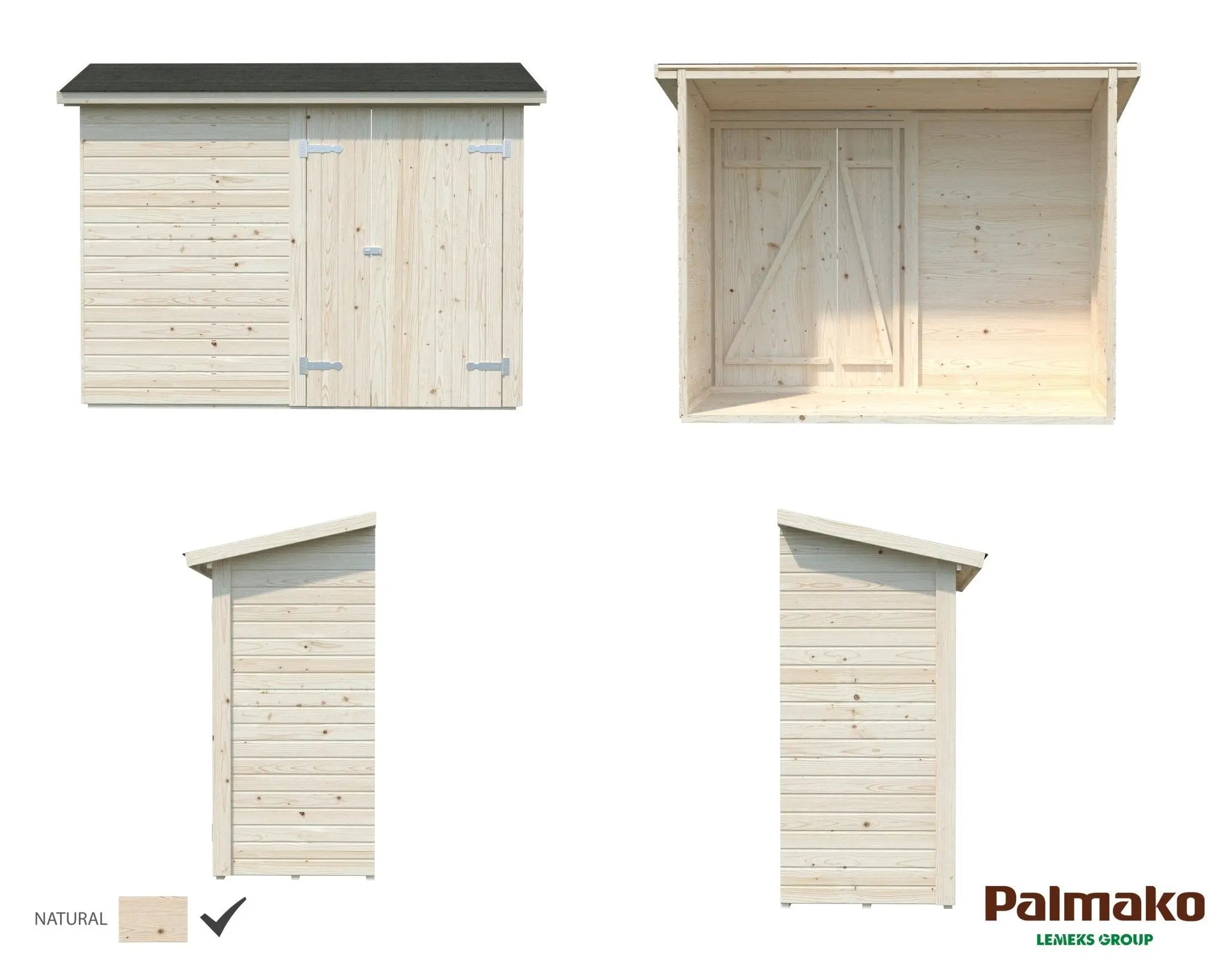 Palmako Leif Wood Shed Kit Palmako