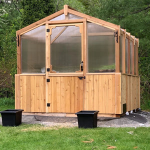 Outdoor Living Greenhouse Kit 8 ft. Wide with 6mm Twin Wall Polycarbonate Panels and Cedar Wood Frame Outdoor Living Today