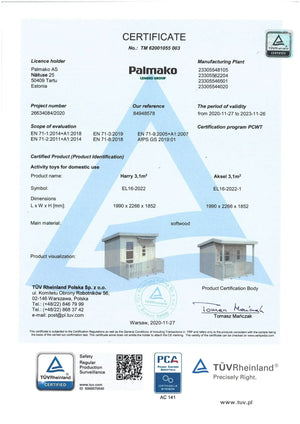 Palmako Harry 7x5 Playhouse Kit Palmako