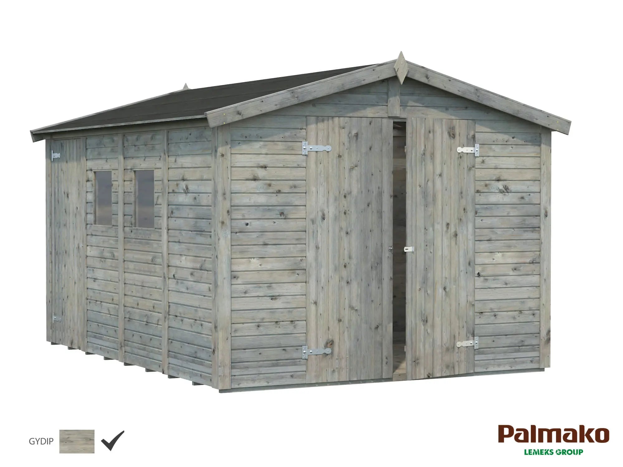 Palmako Dan 9x12 Wood Shed Kit Palmako