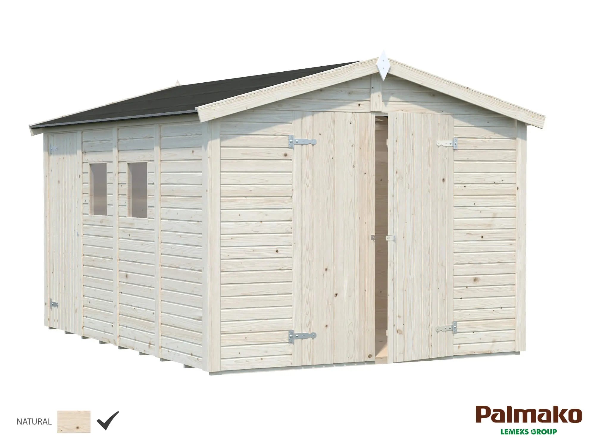 Palmako Dan 9x12 Wood Shed Kit Palmako