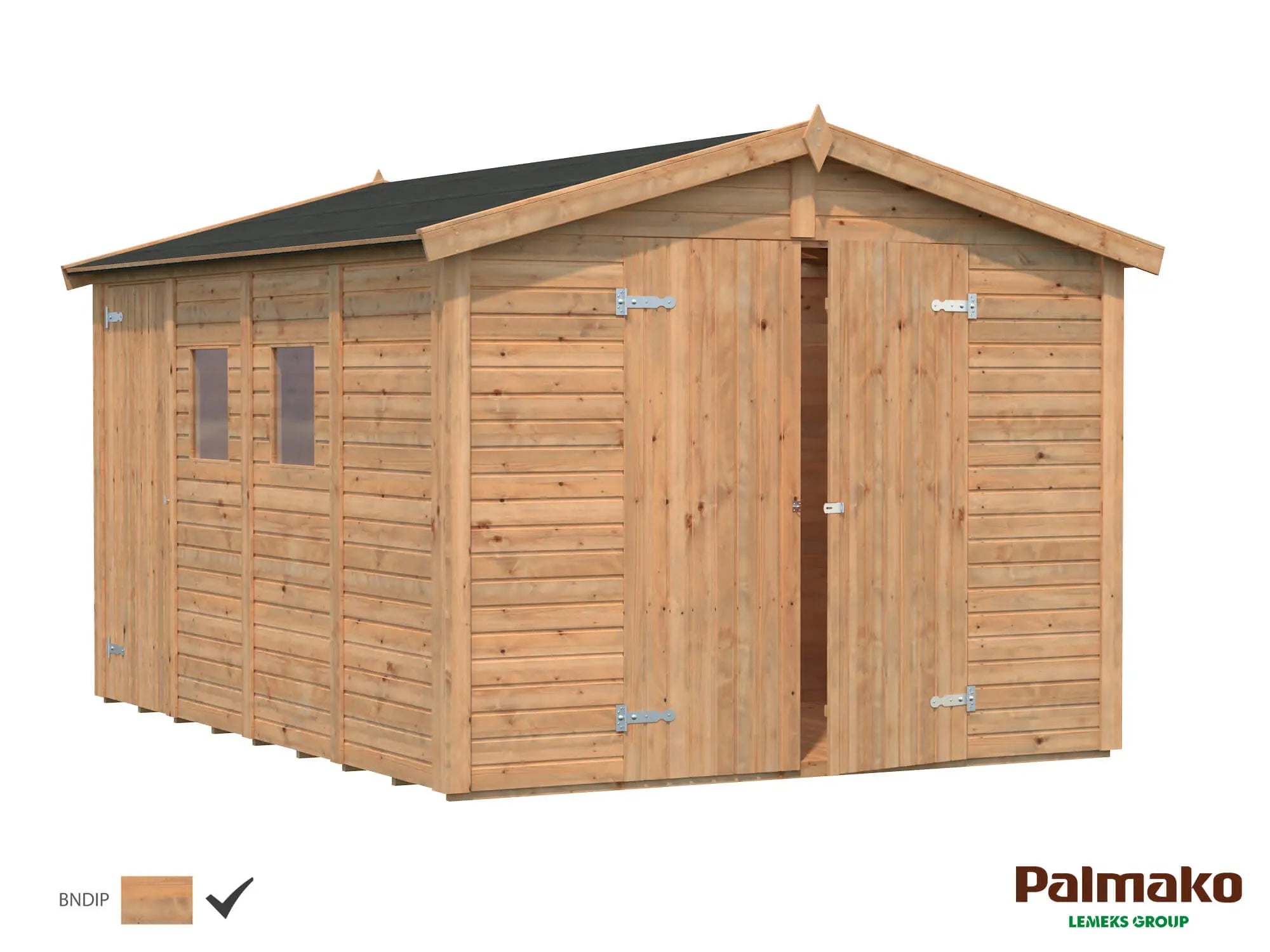 Palmako Dan 9x12 Wood Shed Kit Palmako