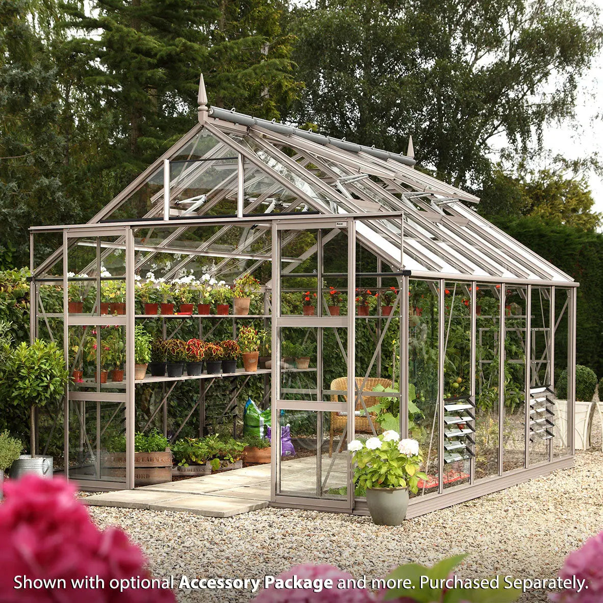 Rhino Premium Greenhouse Kit 10 x 12 ft. with 4mm Toughened Safety Glass and Aluminum Frame Rhino Greenhouse