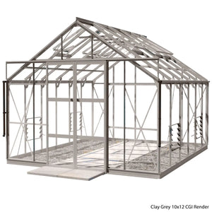 Rhino Premium Greenhouse Kit 10 x 12 ft. with 4mm Toughened Safety Glass and Aluminum Frame Rhino Greenhouse
