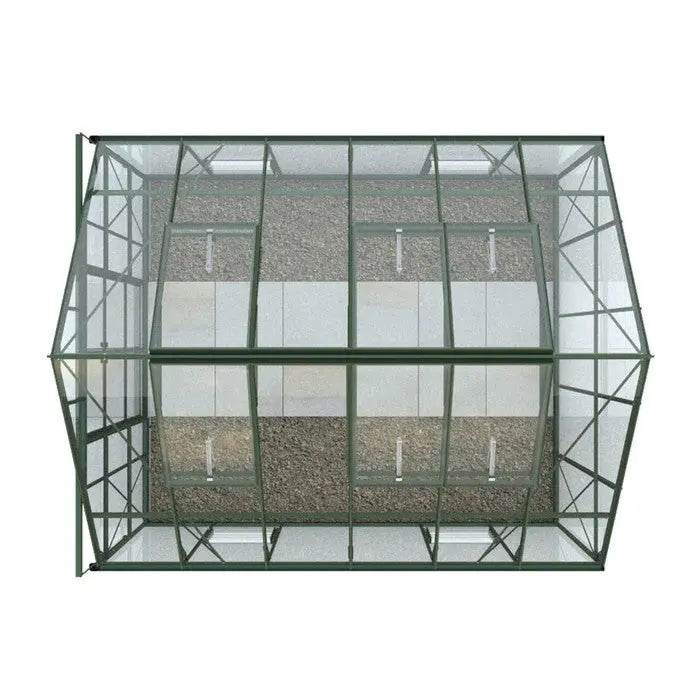 Rhino Premium Greenhouse Kit 10 x 12 ft. with 4mm Toughened Safety Glass and Aluminum Frame Rhino Greenhouse