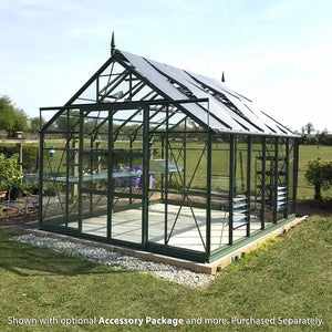 Rhino Premium Greenhouse Kit 10 x 12 ft. with 4mm Toughened Safety Glass and Aluminum Frame Rhino Greenhouse