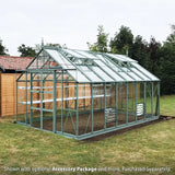 Rhino Premium Greenhouse Kit 10 x 16 ft. with 4mm Toughened Safety Glass Panels and Aluminum Frame Rhino Greenhouse