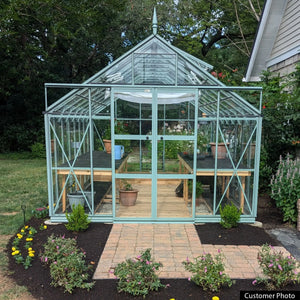 Rhino Premium Greenhouse Kit 10 x 16 ft. with 4mm Toughened Safety Glass Panels and Aluminum Frame Rhino Greenhouse