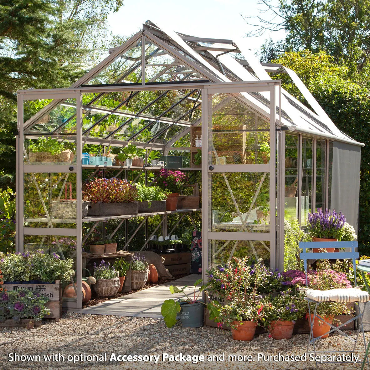 Rhino Premium Greenhouse Kit 8 x 12 ft. with 4mm Toughened Safety Glass and Aluminum Frame Rhino Greenhouse