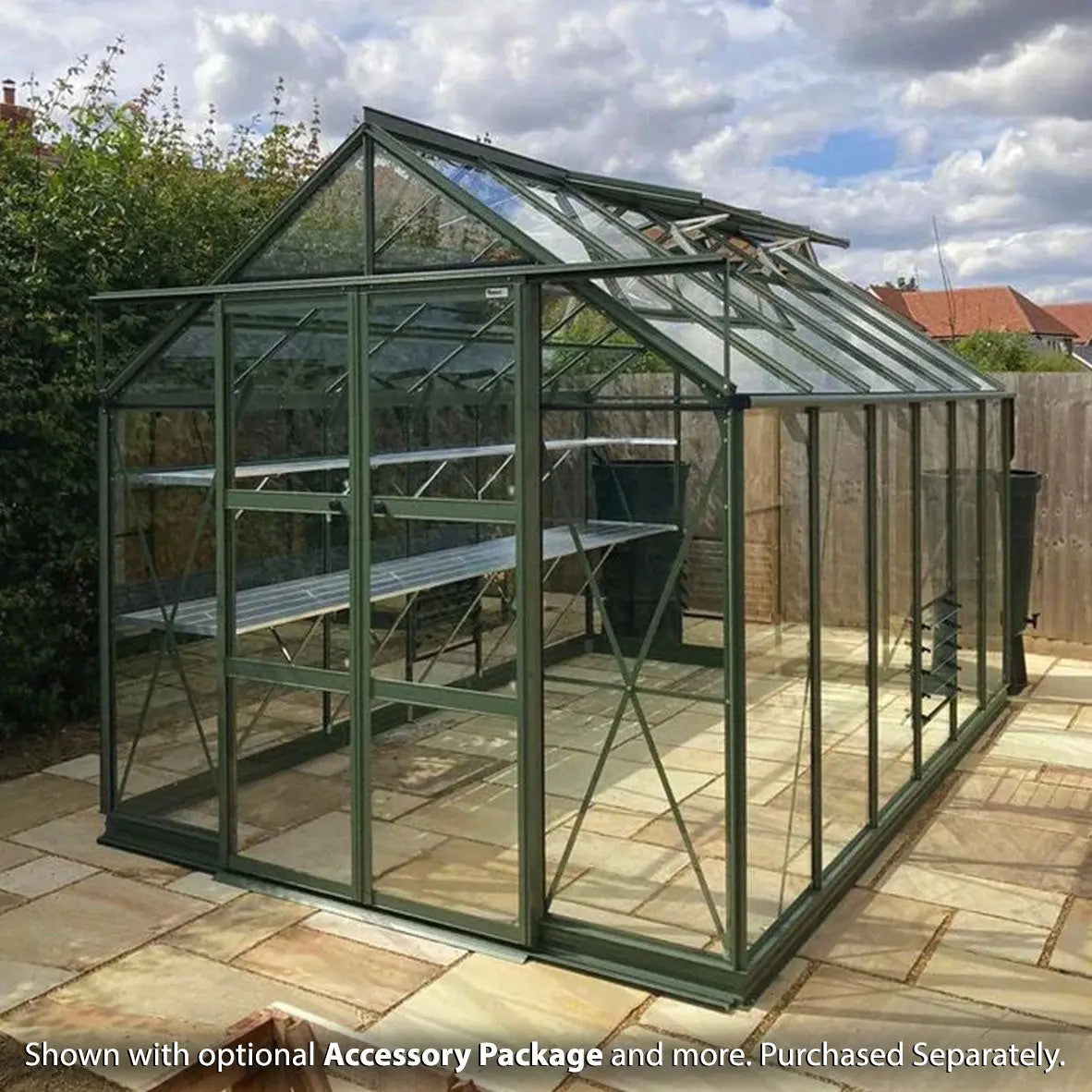 Rhino Premium Greenhouse Kit 8 x 12 ft. with 4mm Toughened Safety Glass and Aluminum Frame Rhino Greenhouse