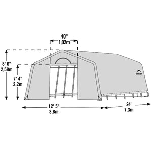 ShelterLogic GrowIT Peak DIY Greenhouse Kit 12 ft. Wide with Translucent Polyethylene Cover and Steel Frame Shelter Logic