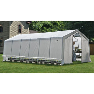 ShelterLogic GrowIT Peak DIY Greenhouse Kit 12 ft. Wide with Translucent Polyethylene Cover and Steel Frame Shelter Logic