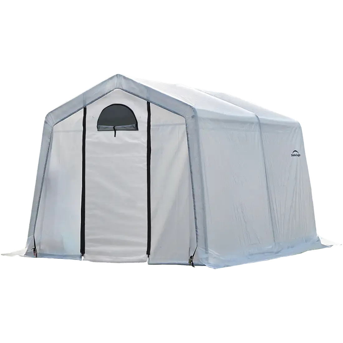 ShelterLogic GrowIT Peak Style DIY Greenhouse Kit 10 x 10 ft. with Triple Layer Translucent Polyethylene Cover and Steel Frame Shelter Logic