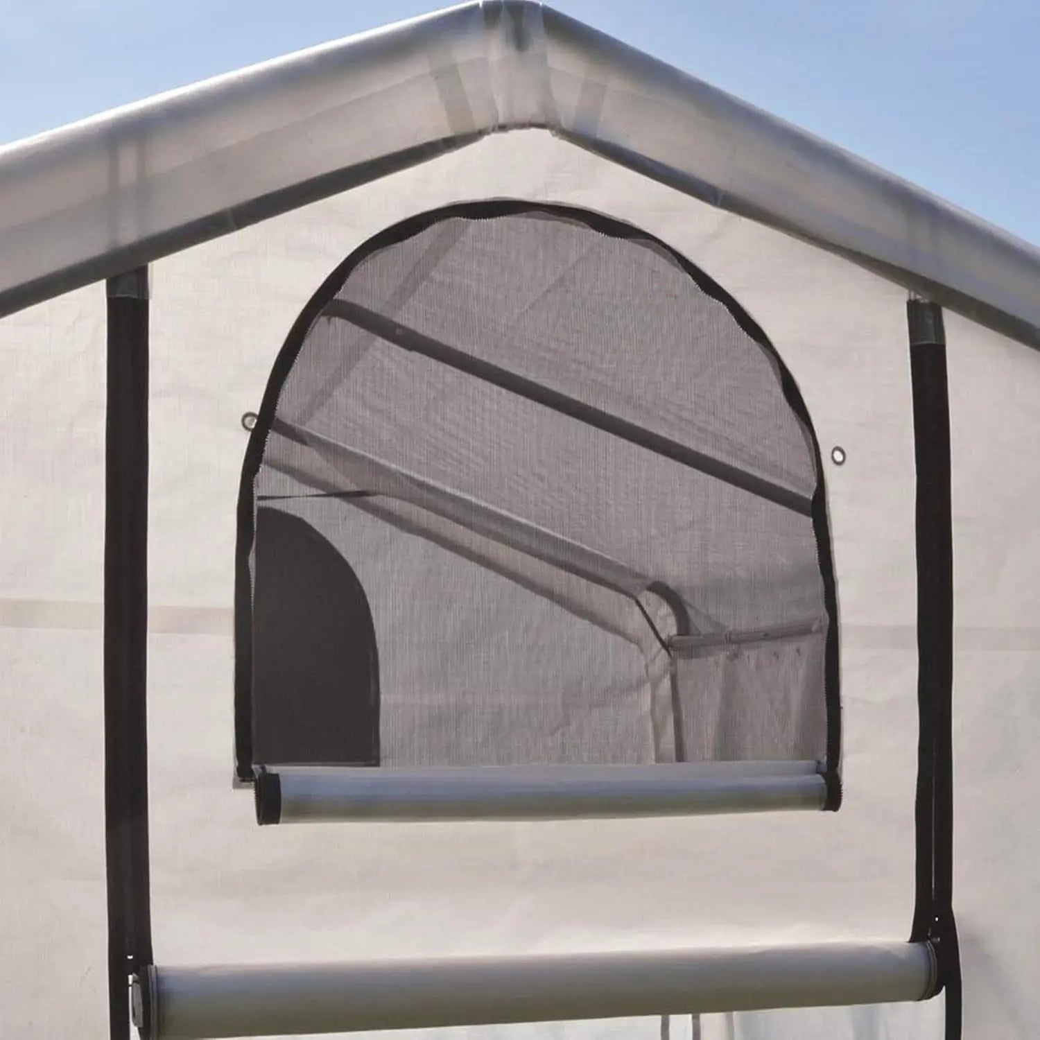 ShelterLogic GrowIT Peak Style DIY Greenhouse Kit 10 x 10 ft. with Triple Layer Translucent Polyethylene Cover and Steel Frame Shelter Logic