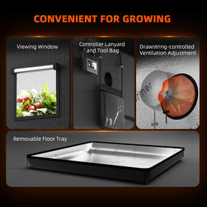 Spider Farmer 4.6’x2.3’x6.5’ Indoor Grow Tent for Hydroponics Spider Farmer