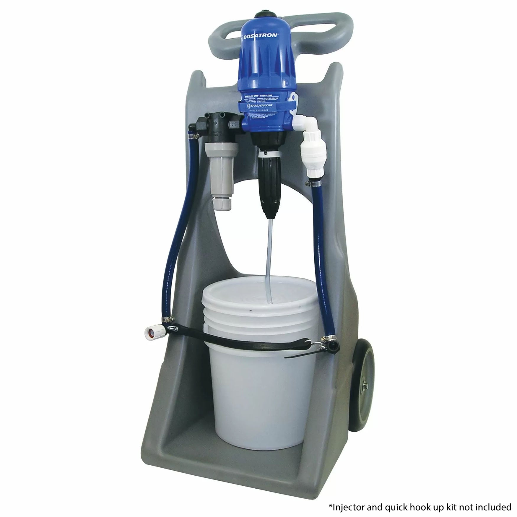 Li'l Bud D Spot Treatment Cart with 5-Gallon Bucket and Flat-Free Tires – Compatible with Dosatron 11 & 14 GPM Injectors