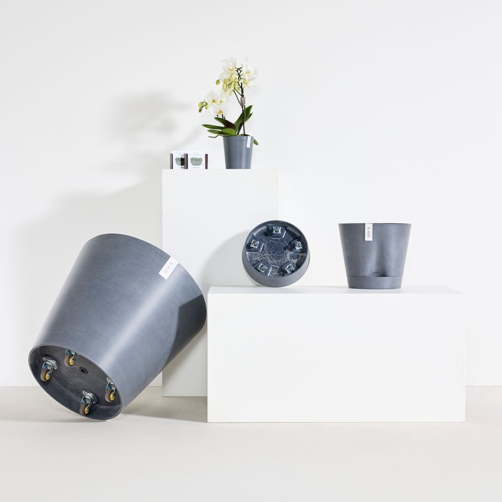 Ecopots Amsterdam Medium Round Planter with Wheels