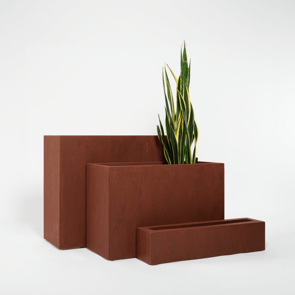 ProTone Fiberglass Rectangle Planter Collection - 14" Wide
